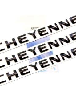 3Pack OEM Emblemas Negros de Placa de Nombre Cheyenne