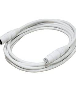 Cable de Micrófono Blanco XLR Macho a XLR Hembra de 12 Pies