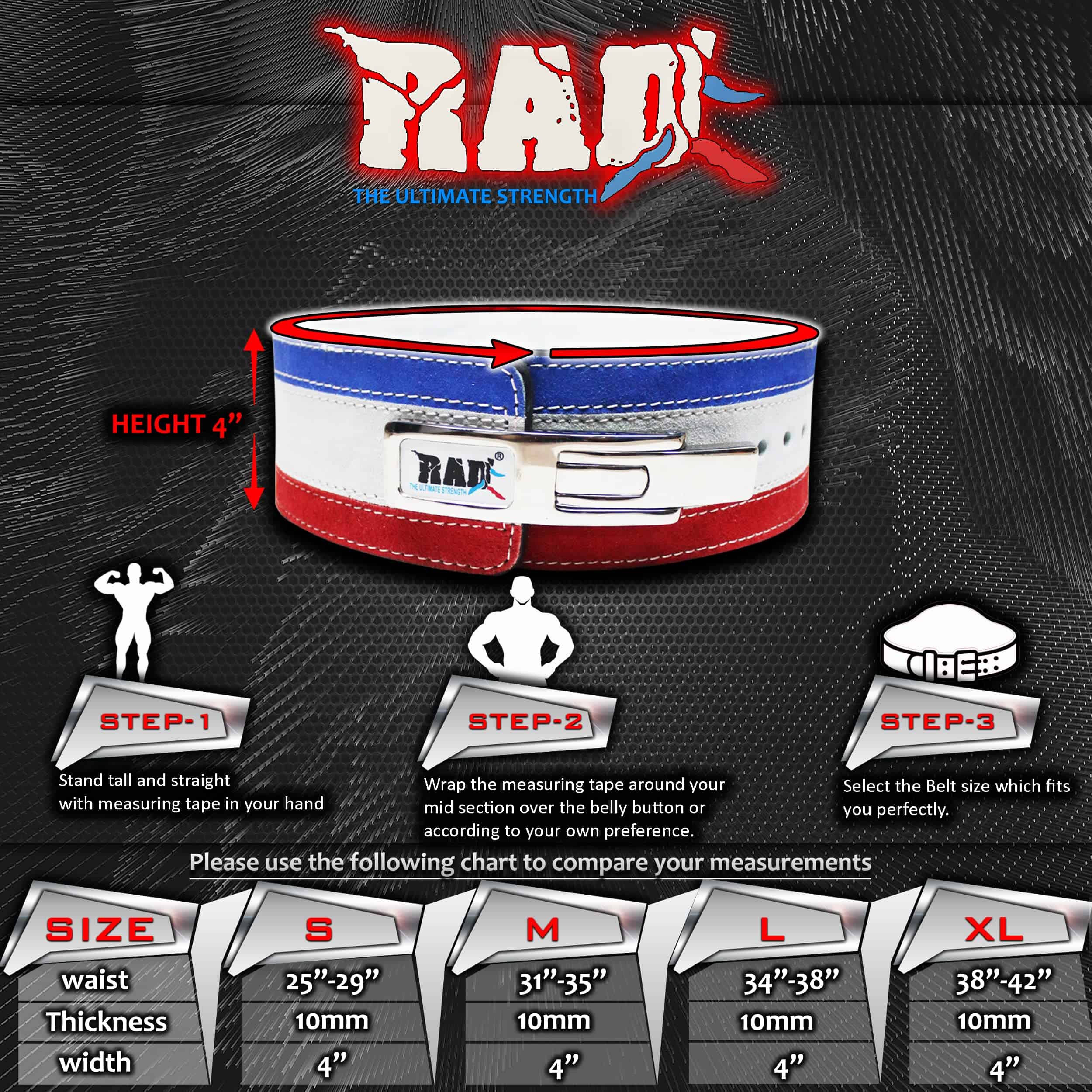 Cinturón de levantamiento de peso RAD para hombres y - Imagen 6