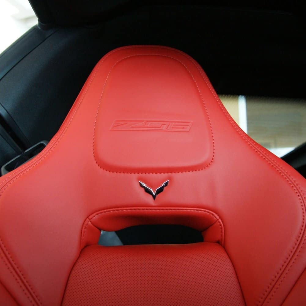 Emblema del Asiento de C7 Corvette Stingray Crossed Flags - Imagen 5