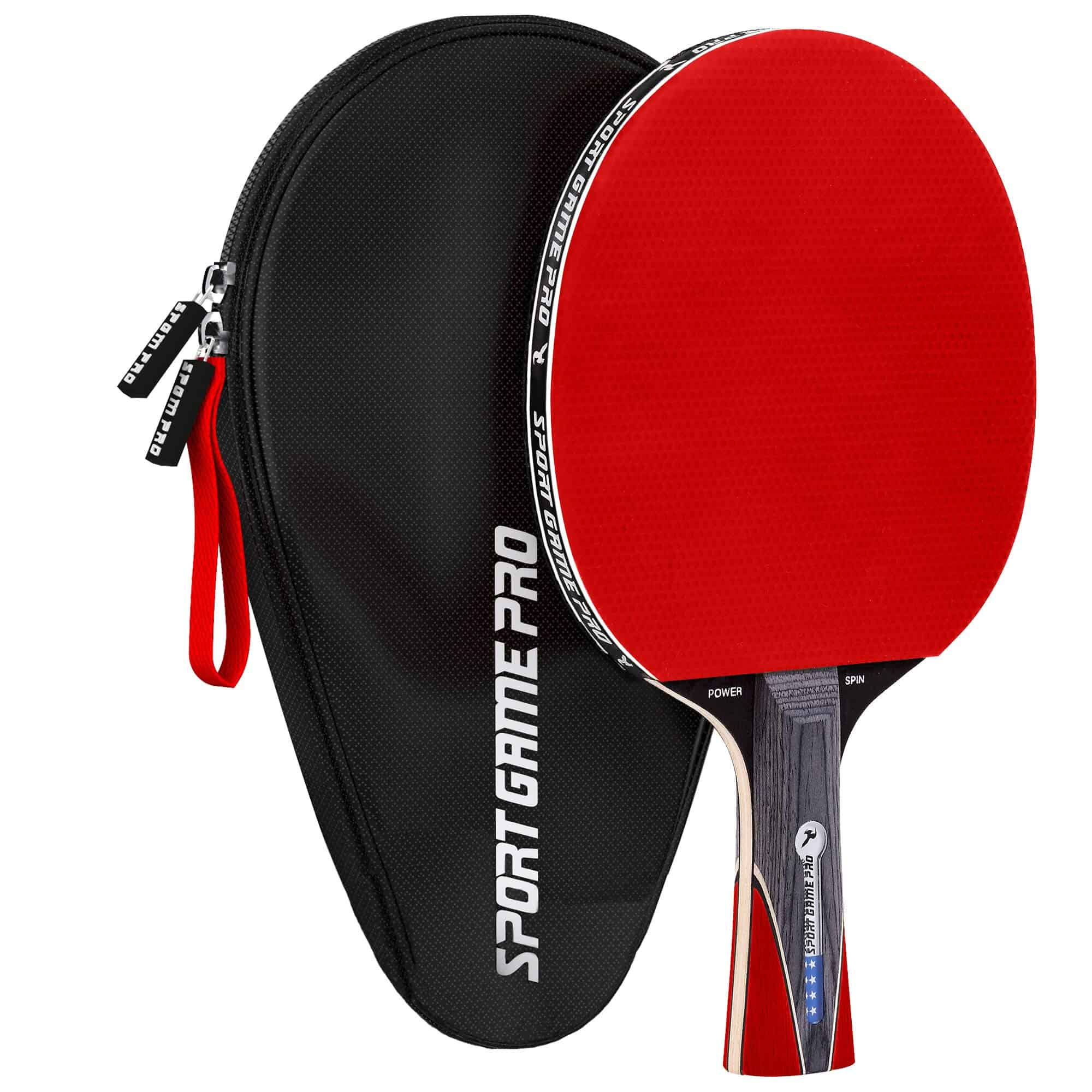 Paleta de Ping Pong con Girar Asesino + Funda Gratis -