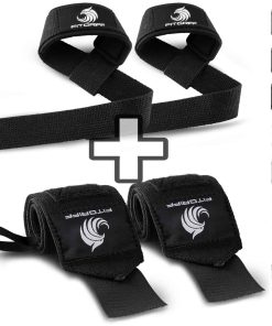 Fitgriff� Lifting Straps & Wrist Wraps (Paquete) Soporte