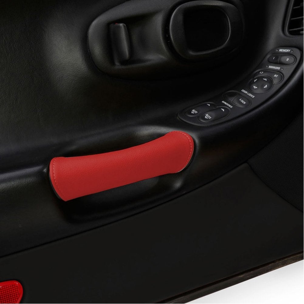 Par de Acentos de Manija de Puerta para Corvette - Cuero: