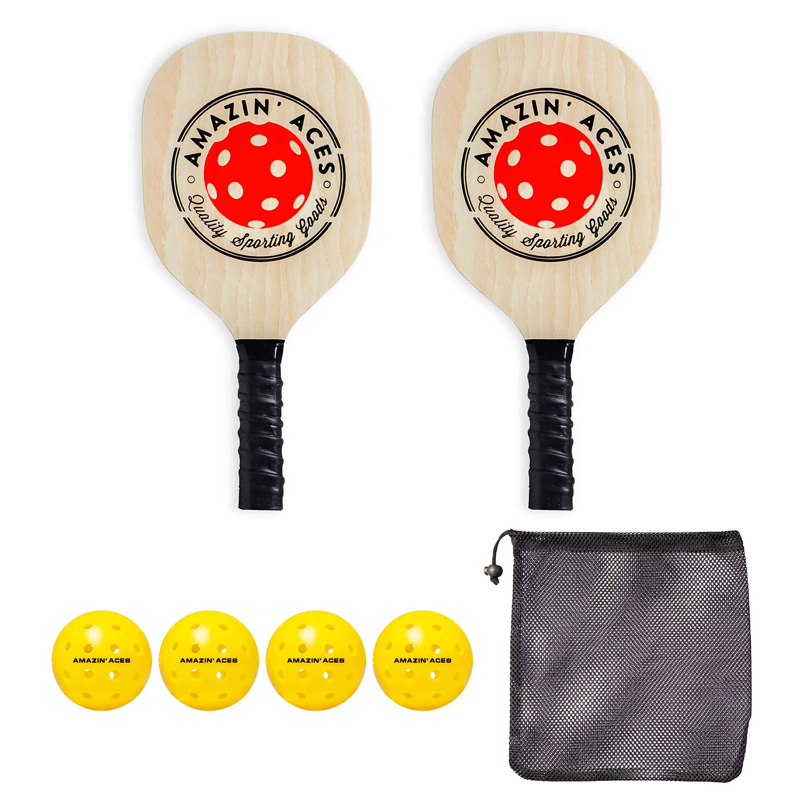 Set de 2 Palas de Madera para Pickleball de Amazin' Aces -