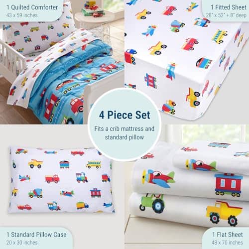 Wildkin Juego de ropa de cama para niños 4 piezas en una - Imagen 4