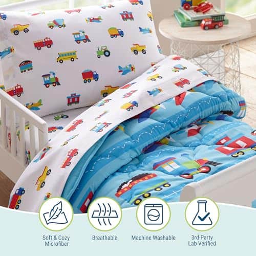 Wildkin Juego de ropa de cama para niños 4 piezas en una - Imagen 3