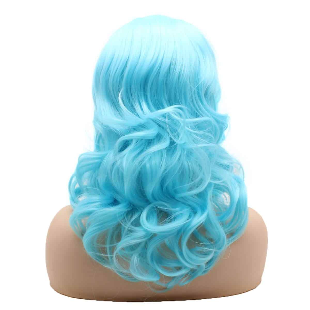 Peluca Sintética de Encaje Delantero Ondulada de 40cm de - Imagen 5
