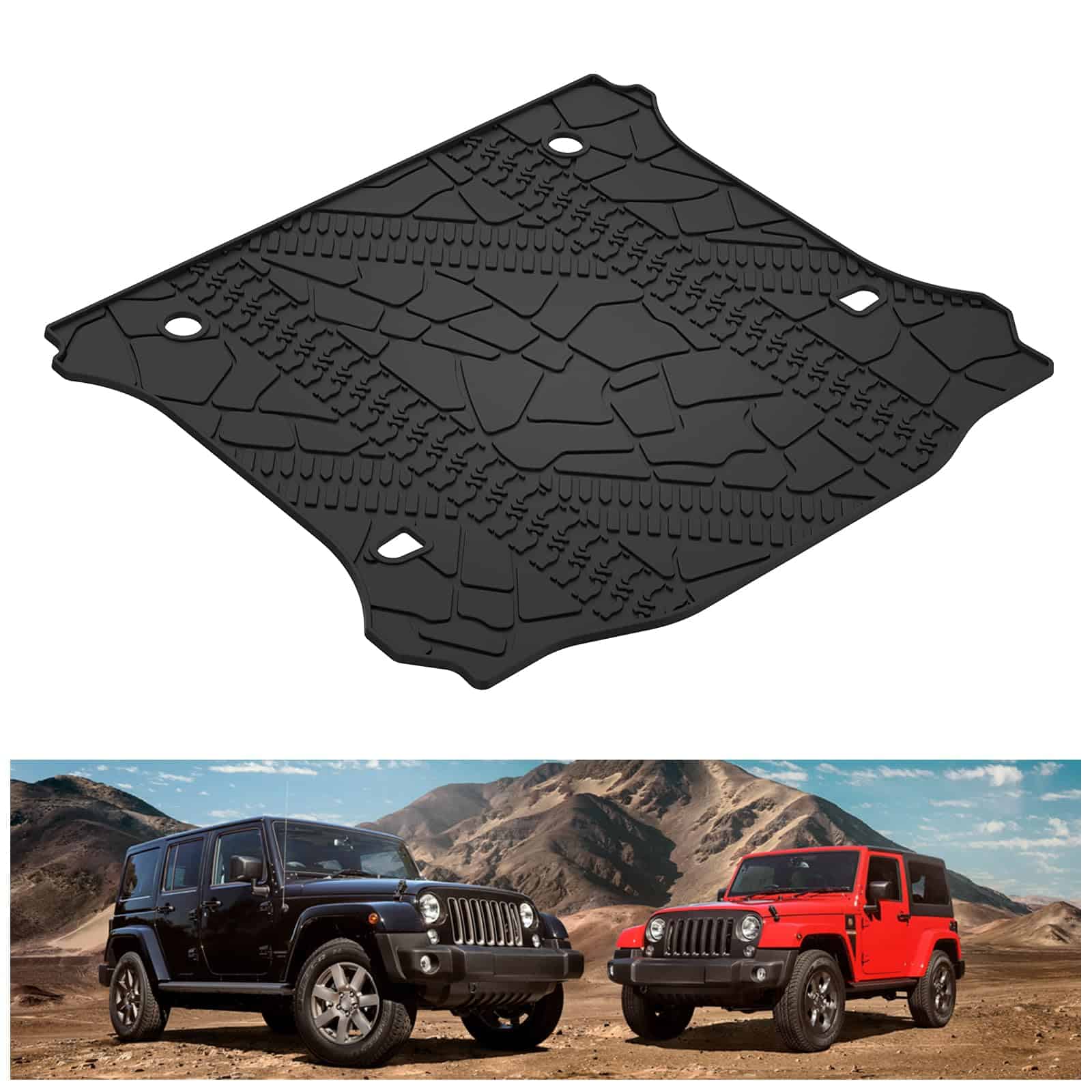 KIWI MASTER Tapete de Carga para Jeep Wrangler JK 2007-2018