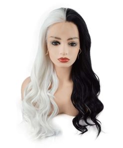 Pelucas de Encaje Sintético Resistente al Calor Ondulado