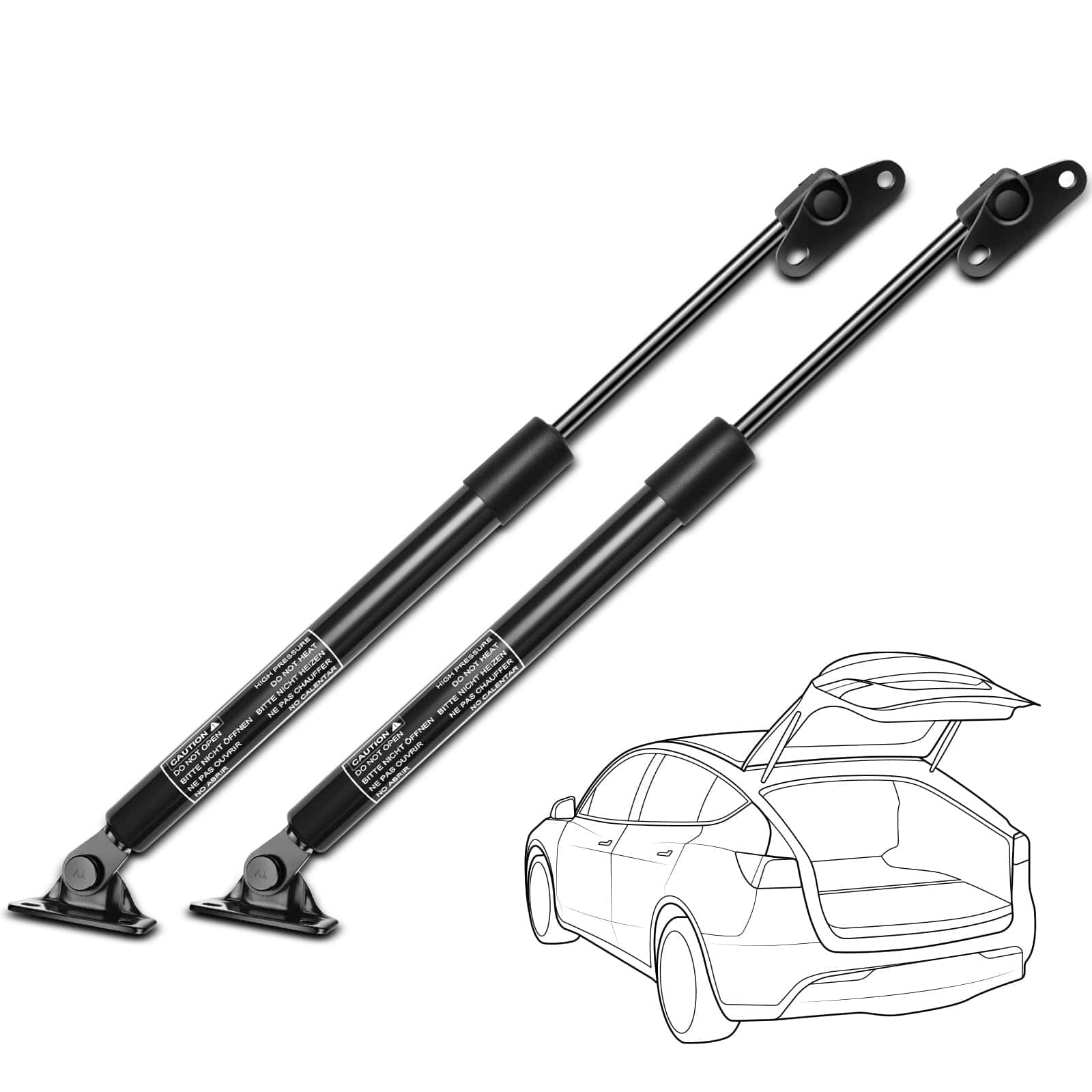 Set de 2 Soportes de Elevación Traseros de la Puerta