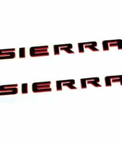 Emblema 3D OEM Sierra Red Line 2 Paquetes Placa de Nombre