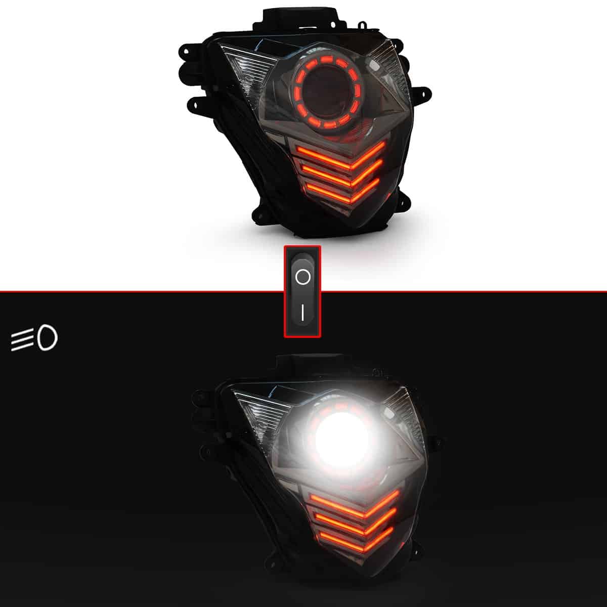 Ensamblaje de Faro LED KT para Suzuki GSXR600, GSX-R600 - Imagen 5