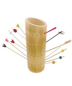 Porta Brochetas de Bambú BambooMN 9.84" Soporte para