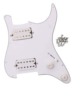 Yibuy 3PLY Blanco Juego de Pickguard HH para Humbuckers