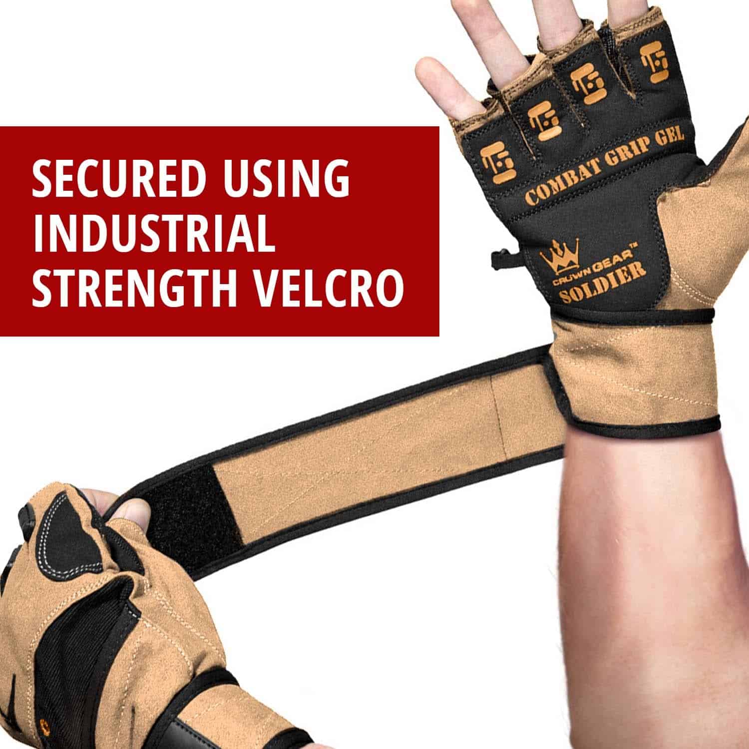 Guantes de levantamiento de pesas para -Desert Tan - Imagen 3