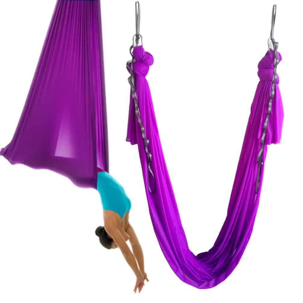 WELLSEM Hamaca de Yoga Aéreo 5.5 Yardas -Violeta