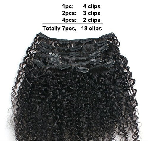 Extensiones de Cabello Clip In Rizado Kinky Curly 3B 3C - Imagen 5