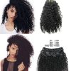 Extensiones de Cabello Clip In Rizado Kinky Curly 3B 3C