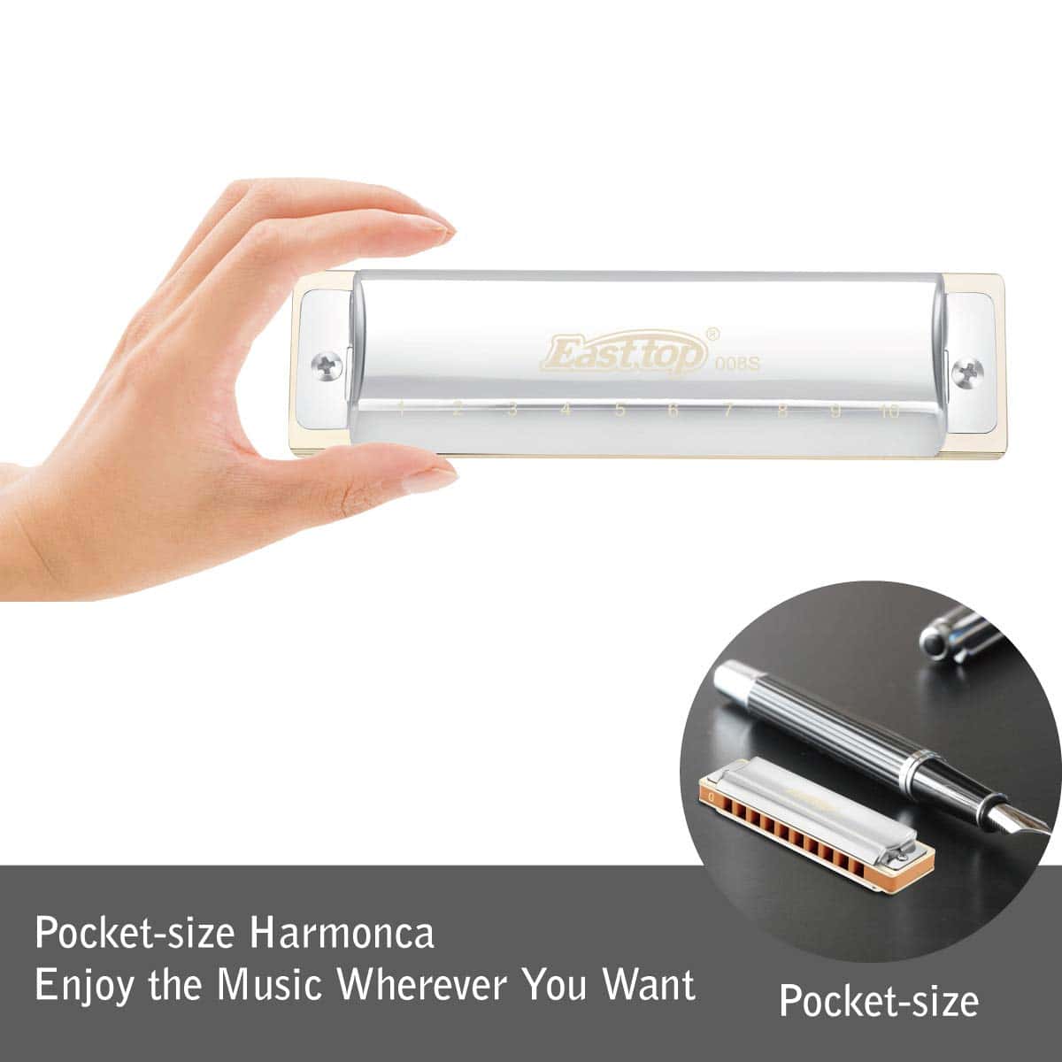 Armónica Blues Profesional Diatónica de 10 Orificios en G - Imagen 5