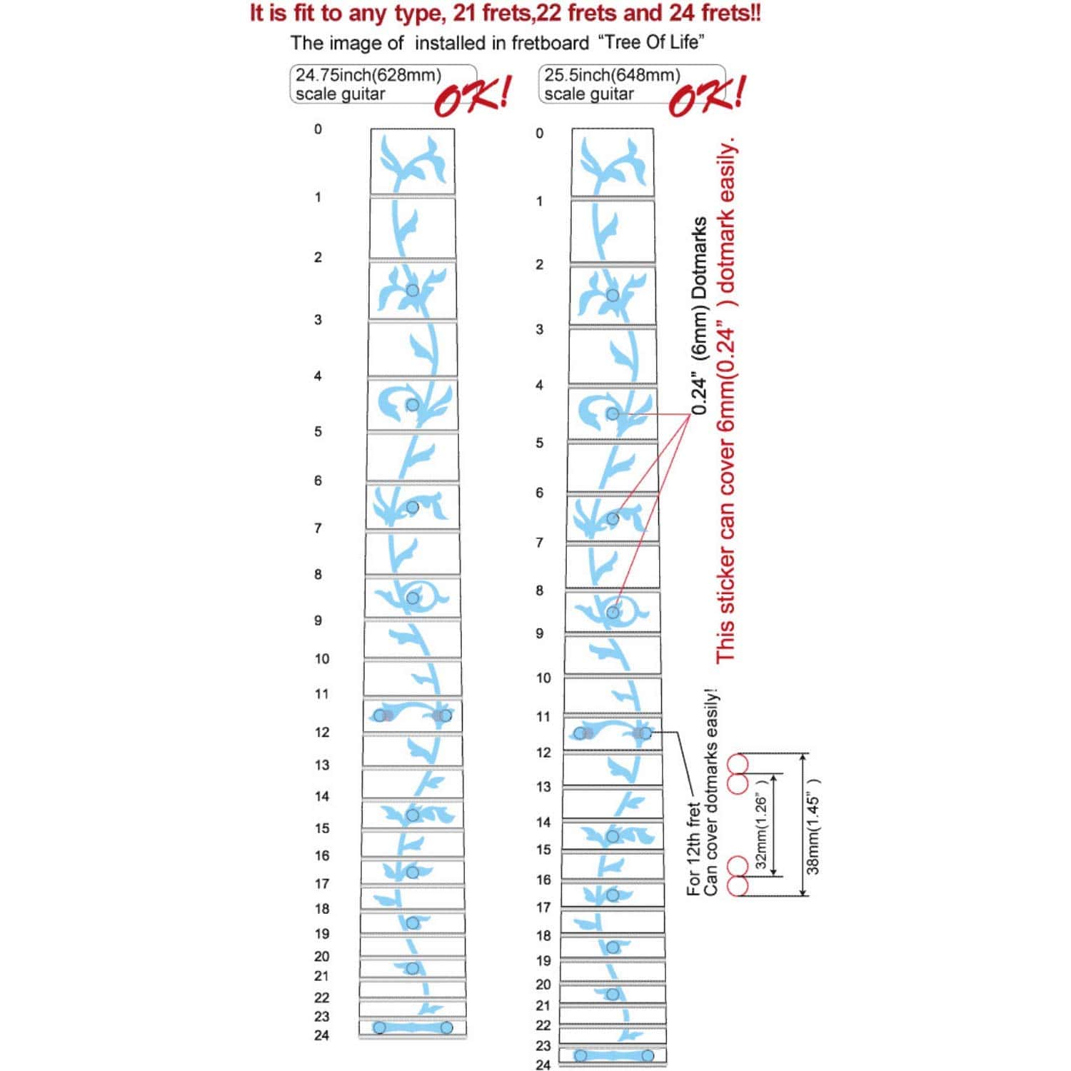 Calcomanías/Estampillas Inlaystickers (FT-050TG-AZUL) - Imagen 7