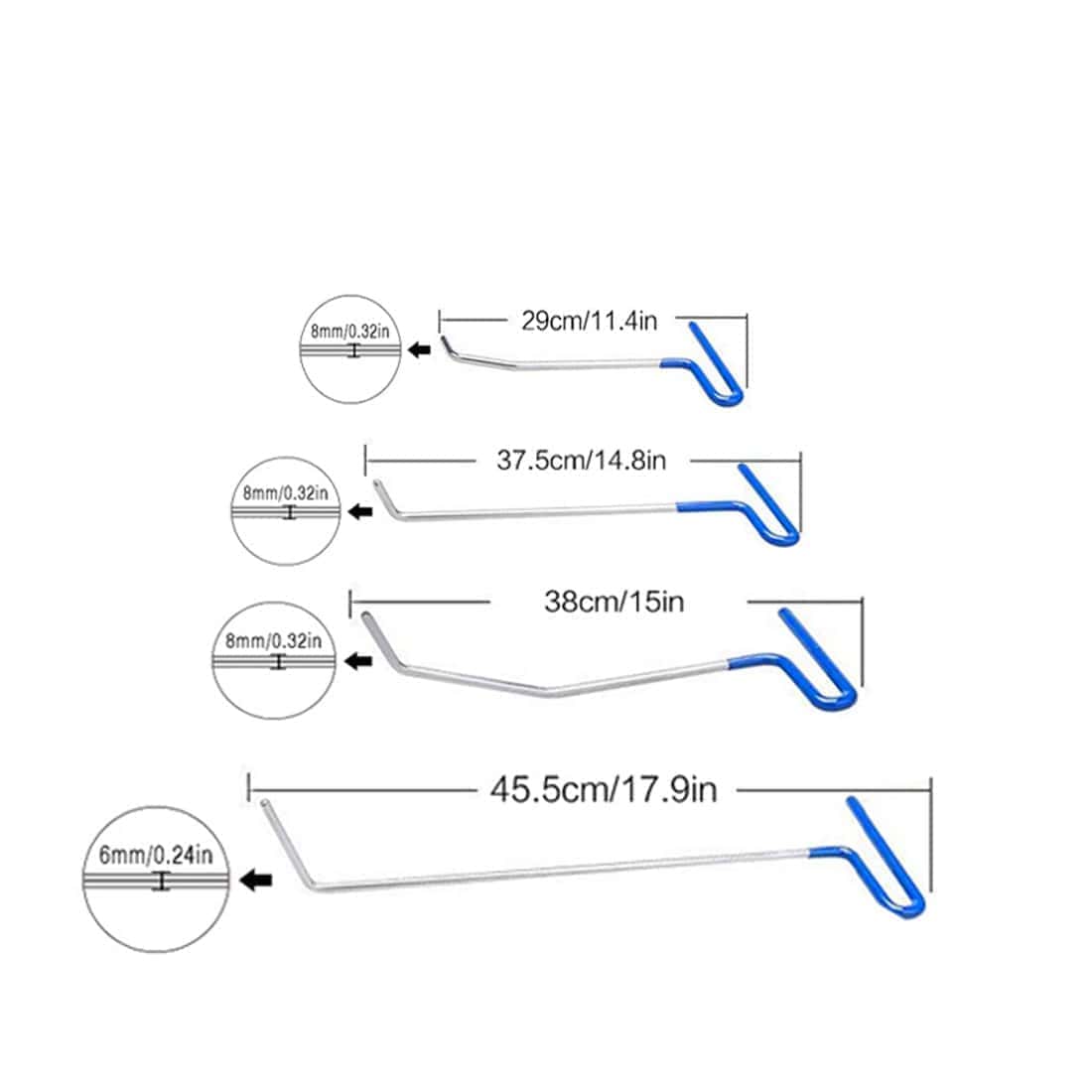 Conjunto de 10 Barras de Reparación de Abolladuras sin - Imagen 3