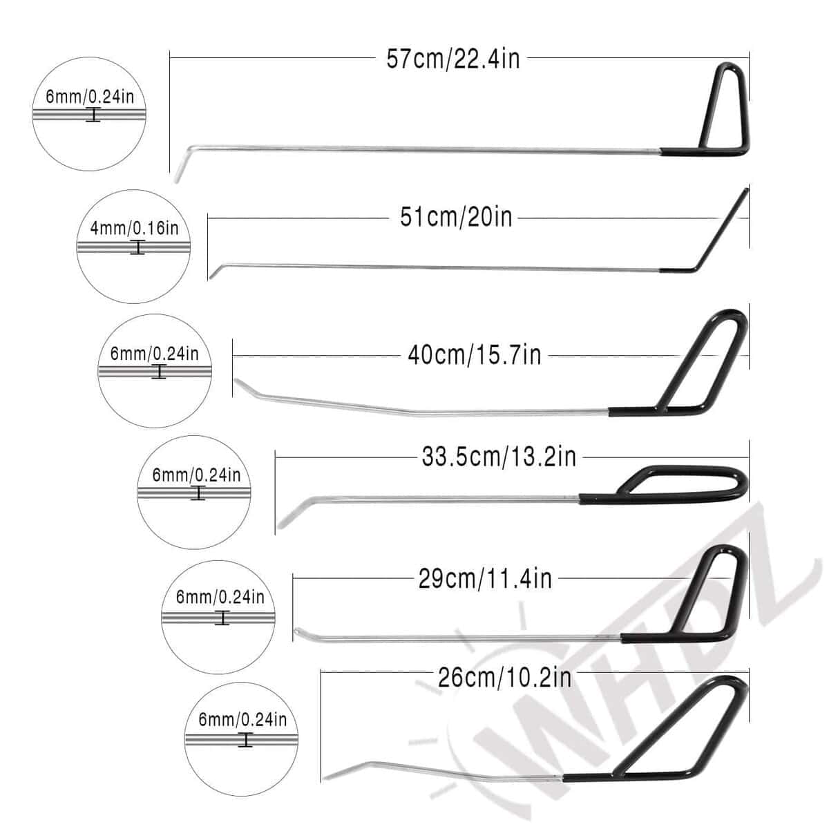 Conjunto de 10 Barras de Reparación de Abolladuras sin - Imagen 4