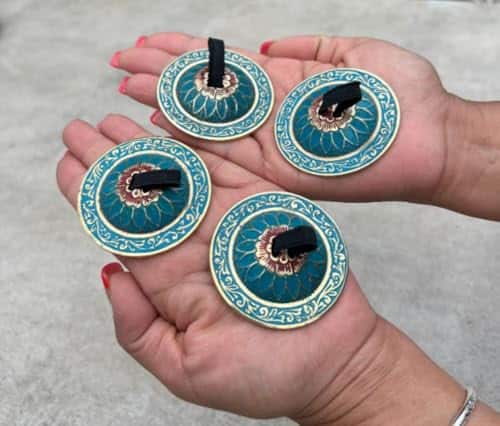 2 Pares de Zills de Dedos de Latón Profesional para Danza - Imagen 4