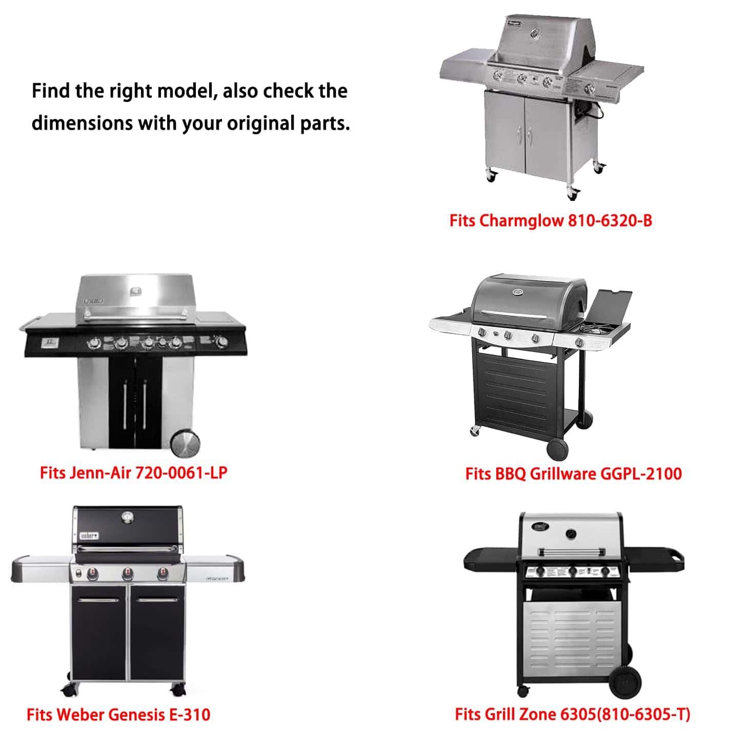 Direct store Parts DC107 Juego de 2 Rejillas de Cocina de - Imagen 4
