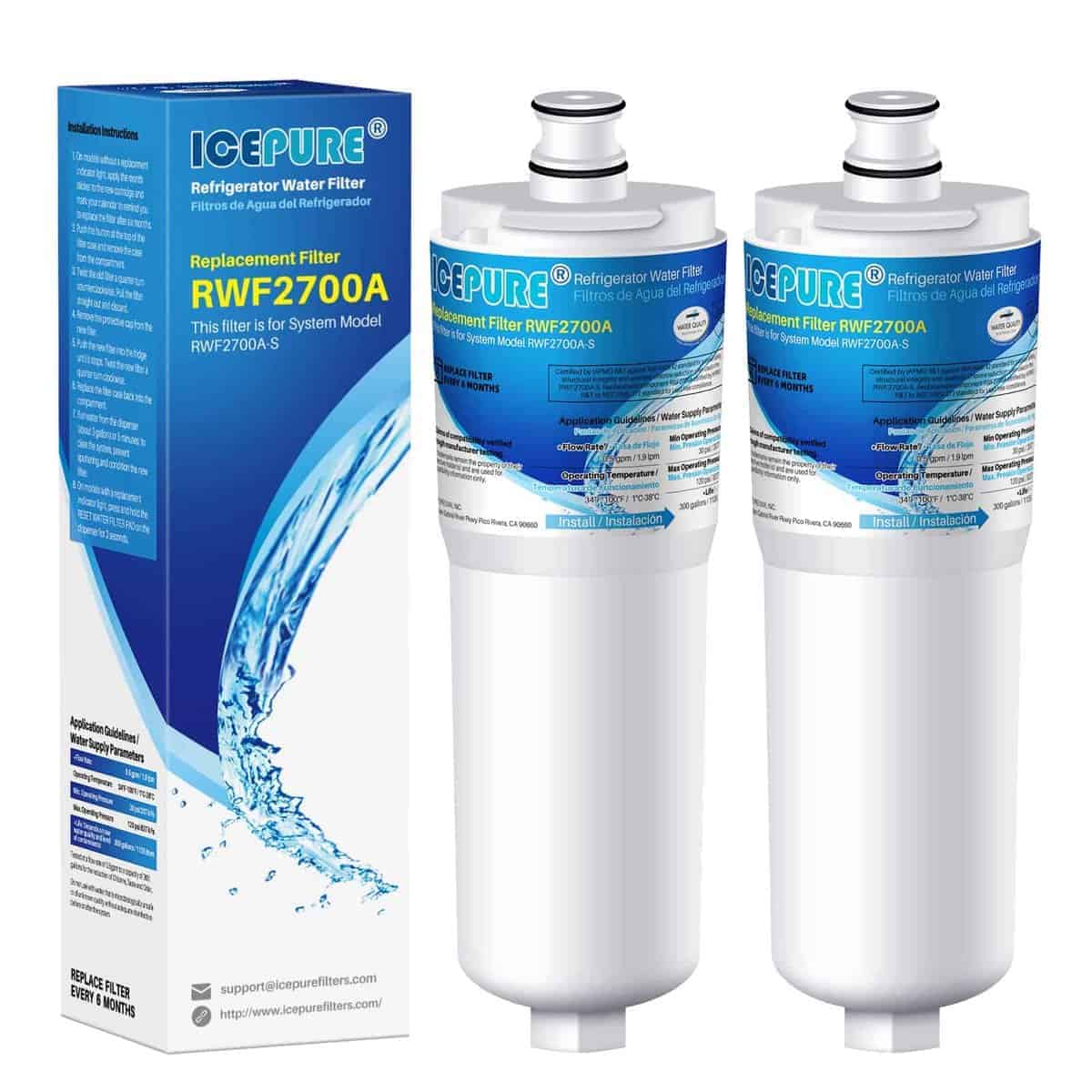 Filtro de Agua para Refrigerador ICEPURE -Blanco