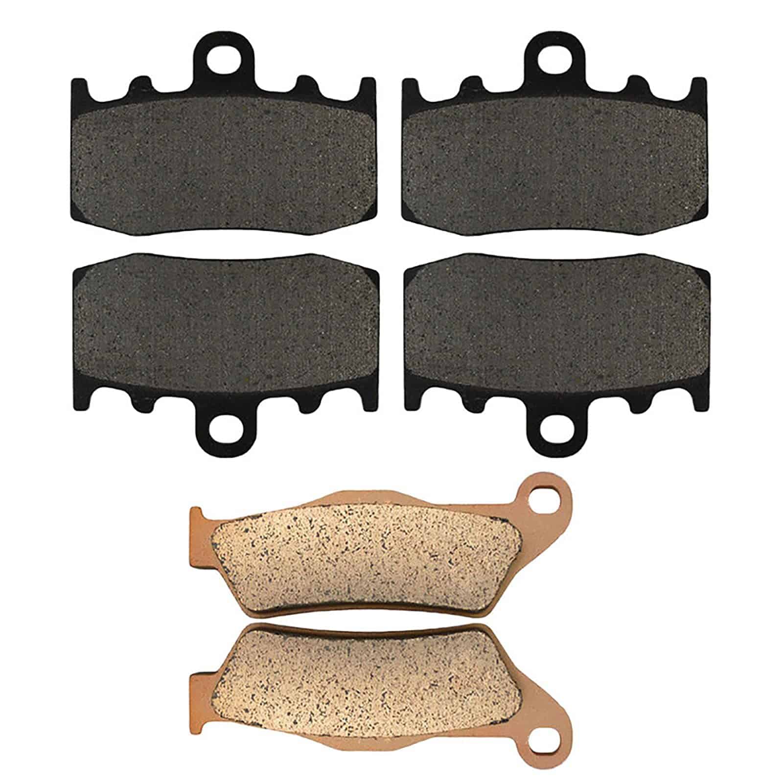 Conjunto de pastillas de freno delanteras y -Negro, Metálico