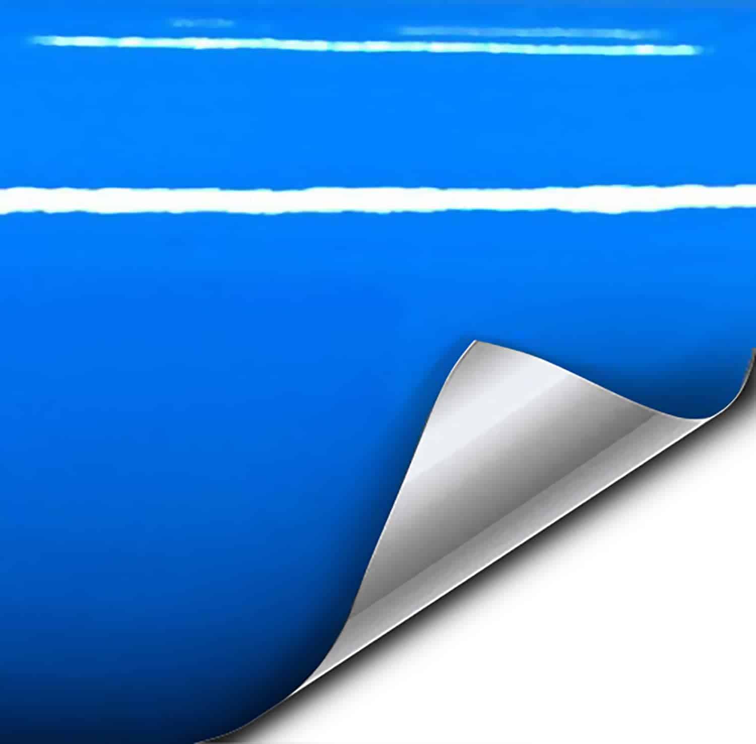 Película de vinilo para auto en color azul brillante