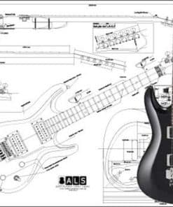 Plan de Guitarra Eléctrica Ibanez Satriani - Impresión a