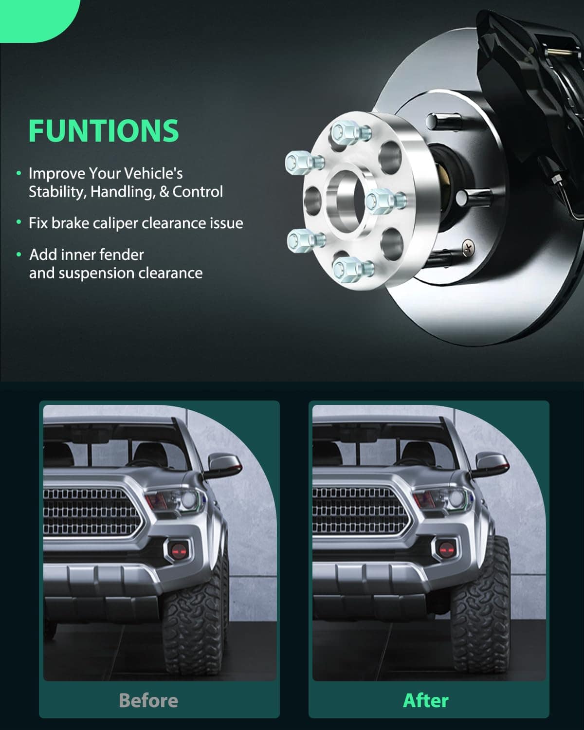 Juego de 4 espaciadores de rueda centrados en el cubo de - Imagen 6