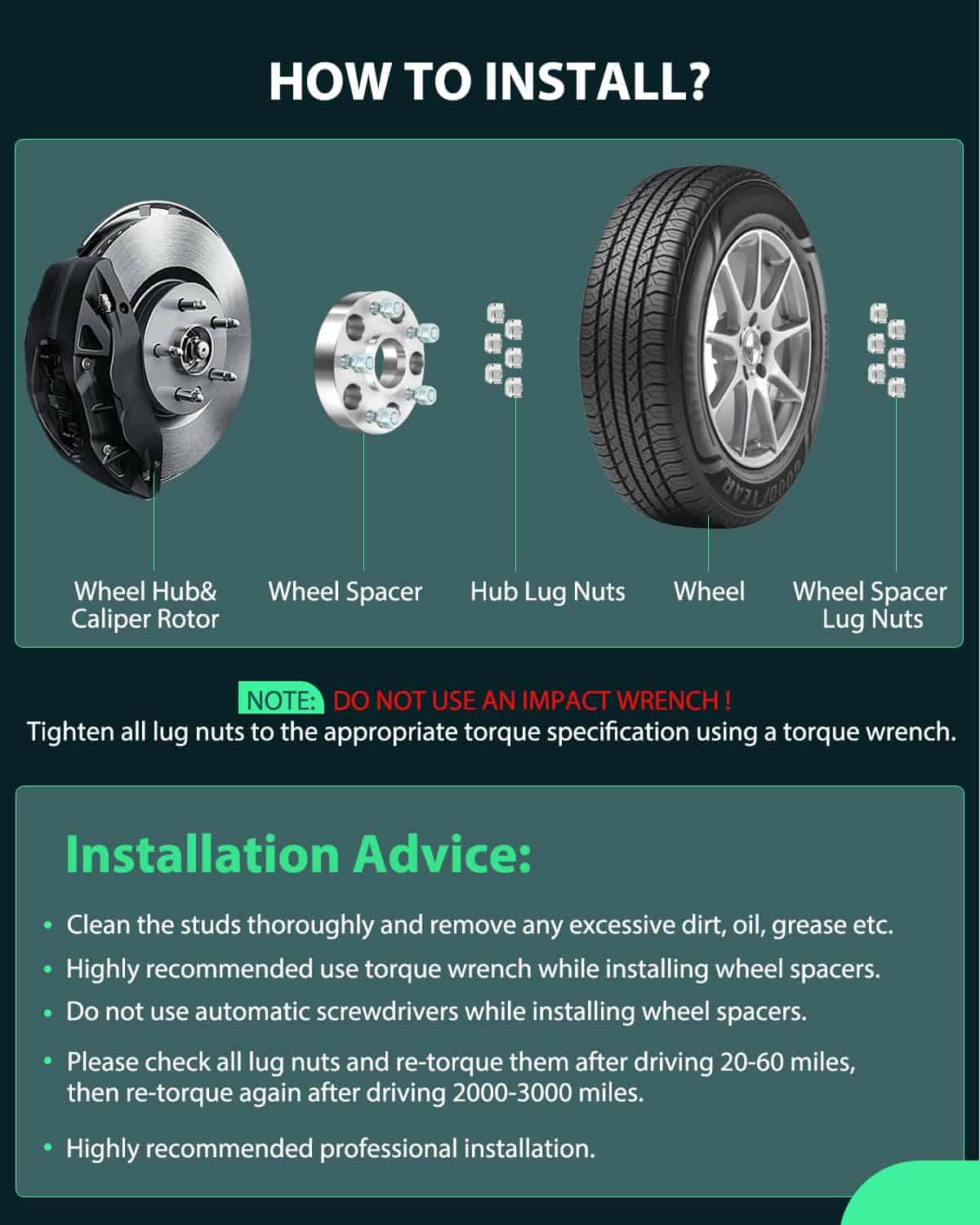 Juego de 4 espaciadores de rueda centrados en el cubo de - Imagen 7