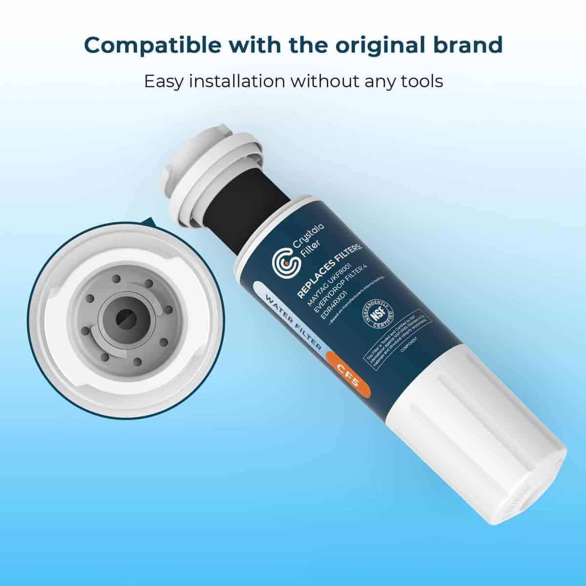 Crystala Filters UKF8001 Compatible con Everydrop Filter 4, - Imagen 4