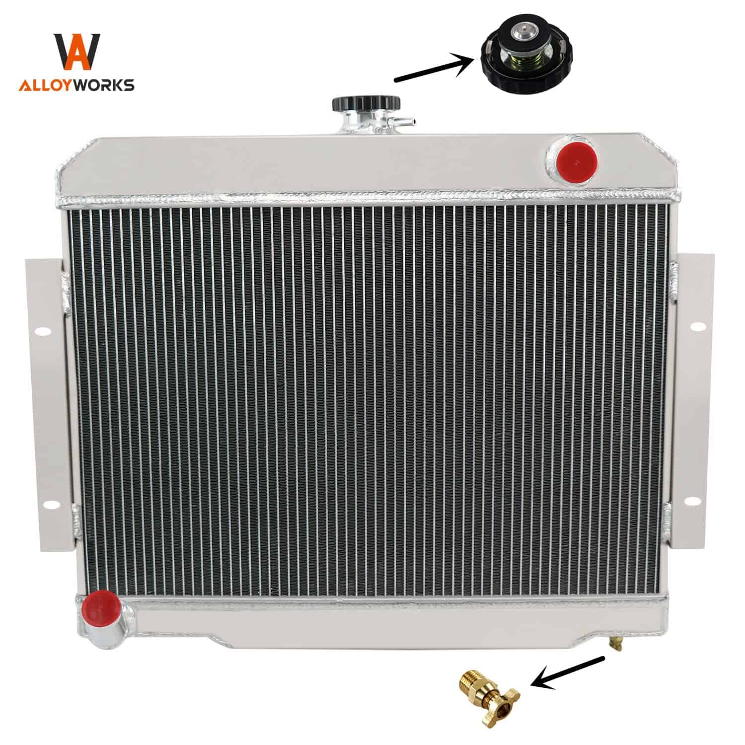 Radiador de carreras de aluminio de 3 filas ALLOYWORKS para - Imagen 3