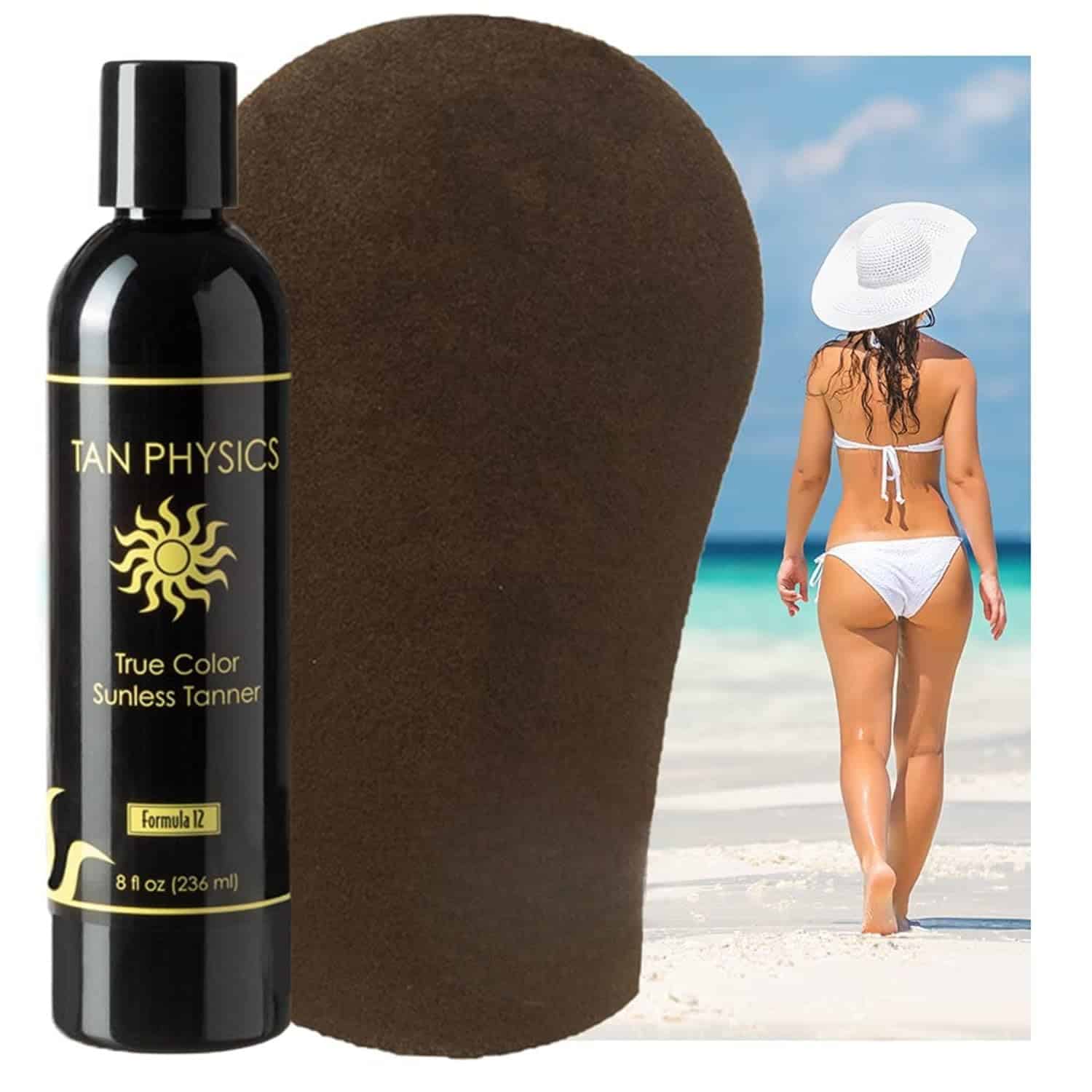 Tan Physics Sunless Tanner 8oz con Guante de Bronceado - - Imagen 4