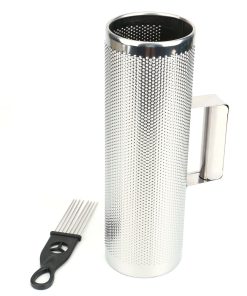 Foraineam Metal Guiro de Percusión Latina 4" x 12" con Raspa