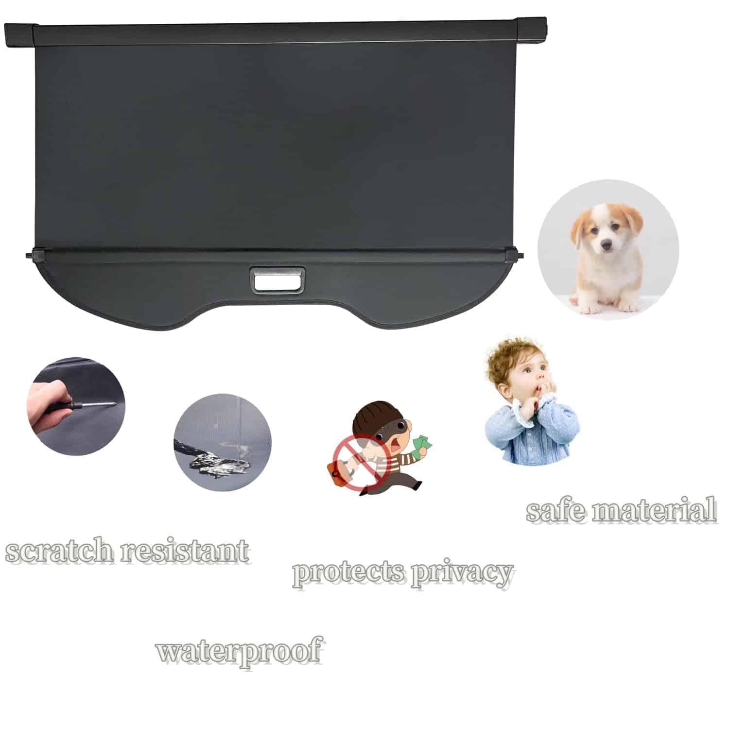 Cubierta de maletero retráctil Vesul Compatible con Ford - Imagen 4