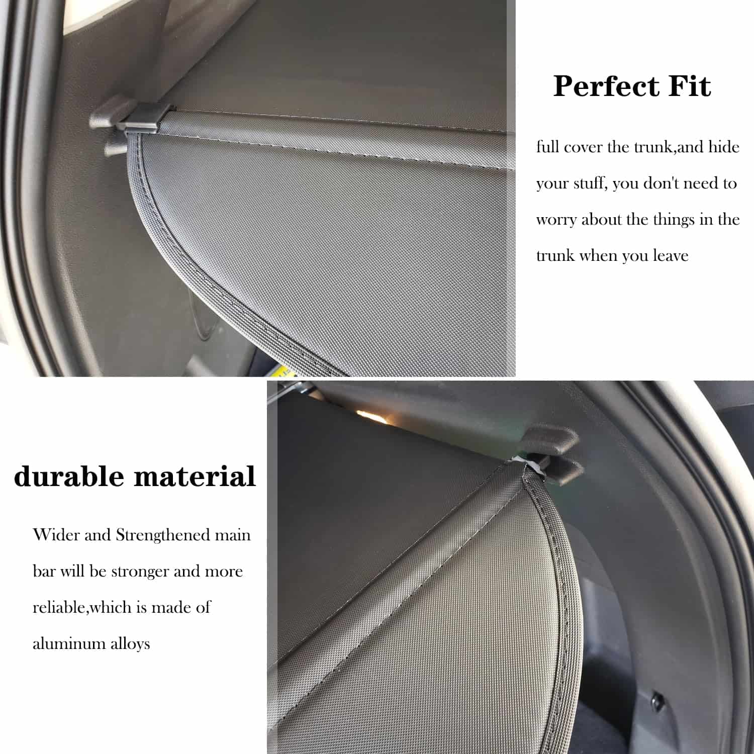 Cubierta de maletero retráctil Vesul Compatible con Ford - Imagen 3