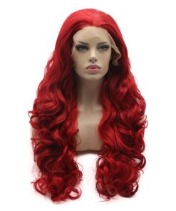 Pelucas Largas y Onduladas 26 pulgadas Rojas de Densa