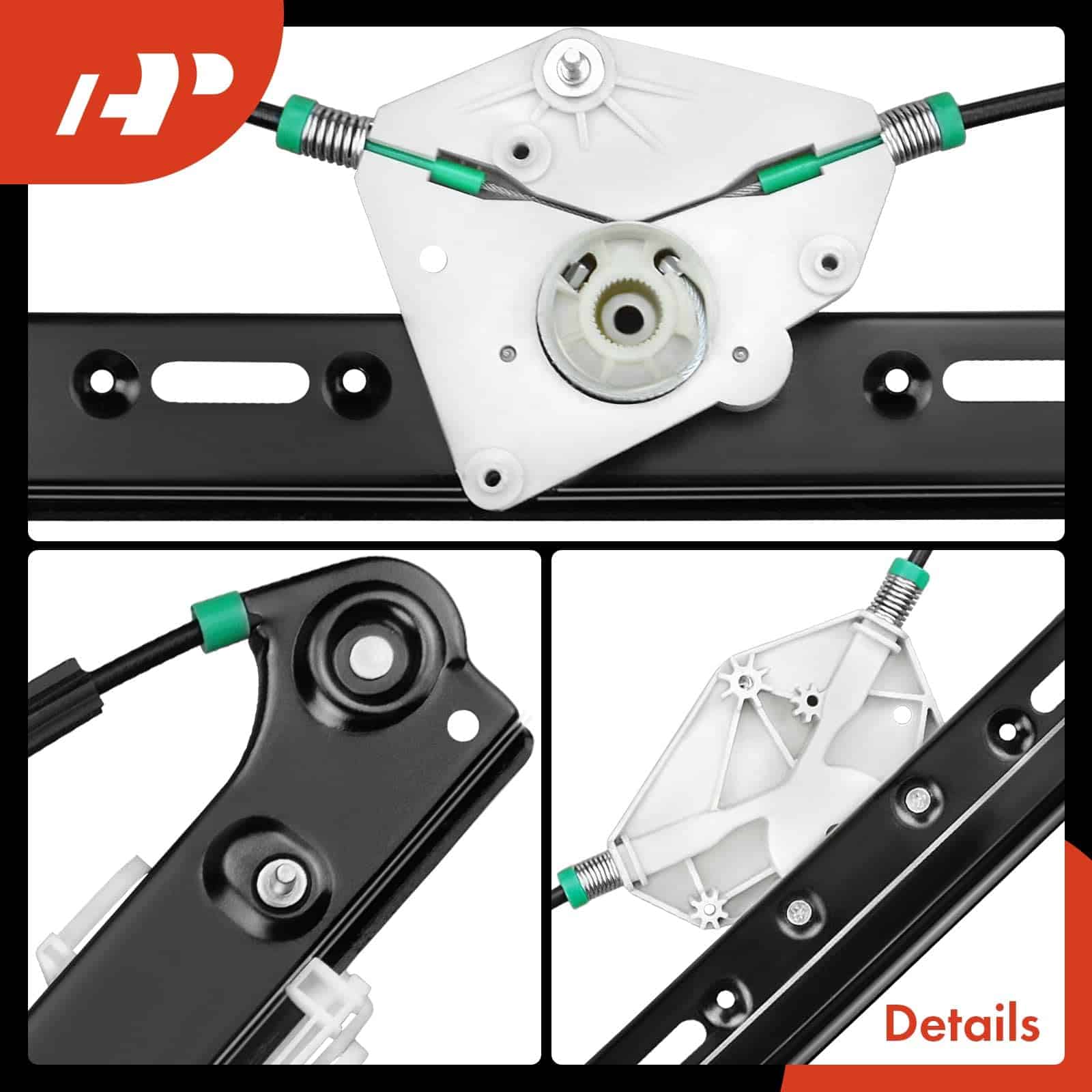 Regulador de ventana sin motor A-Premium para BMW X3 E83 - Imagen 8