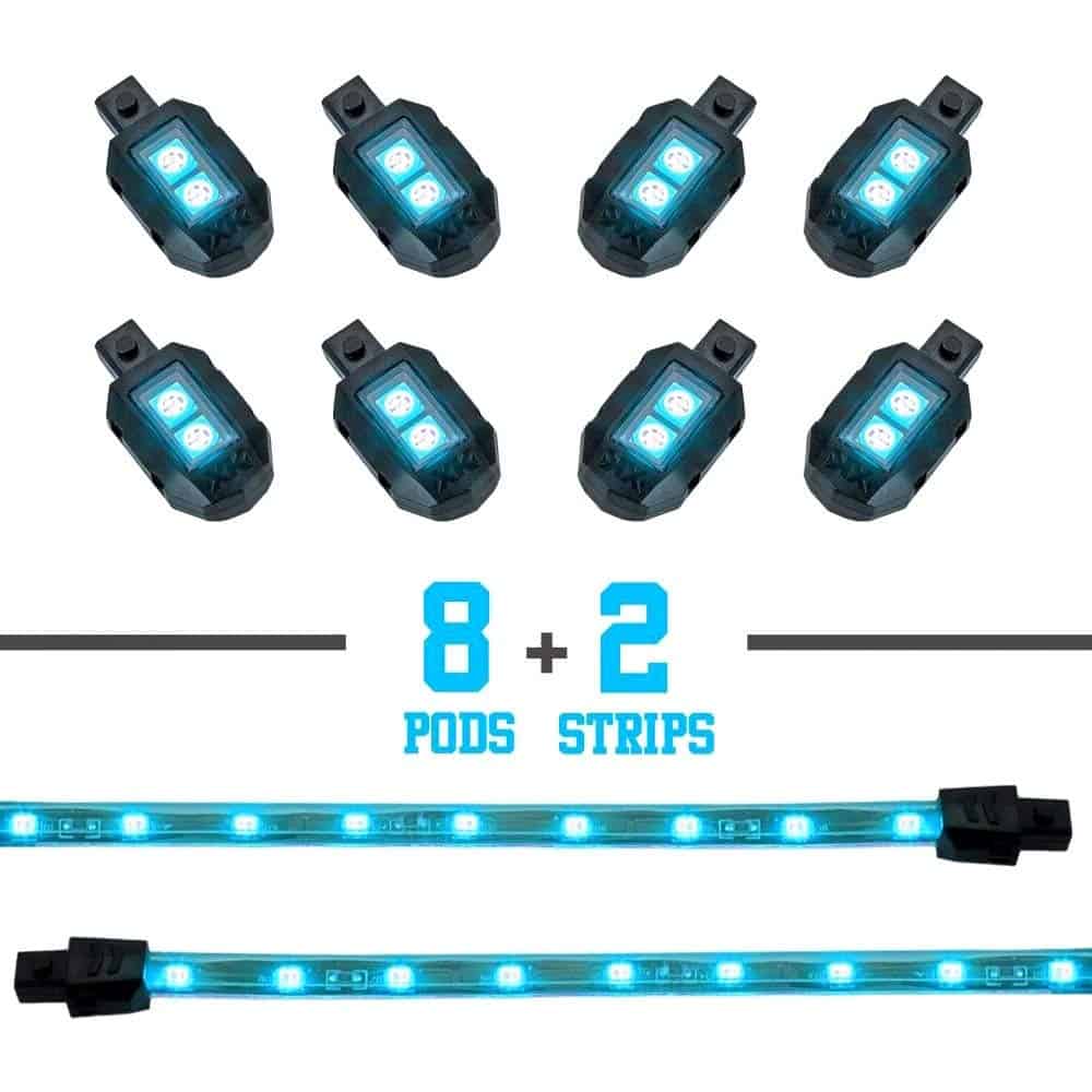 Kit de Luces LED azul claro para motocicleta de XKGLOW con - Imagen 3