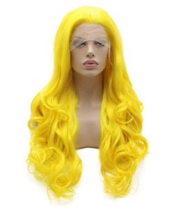 Pelucas Onduladas Largas 26 pulgadas Dorado Pesado Densidad