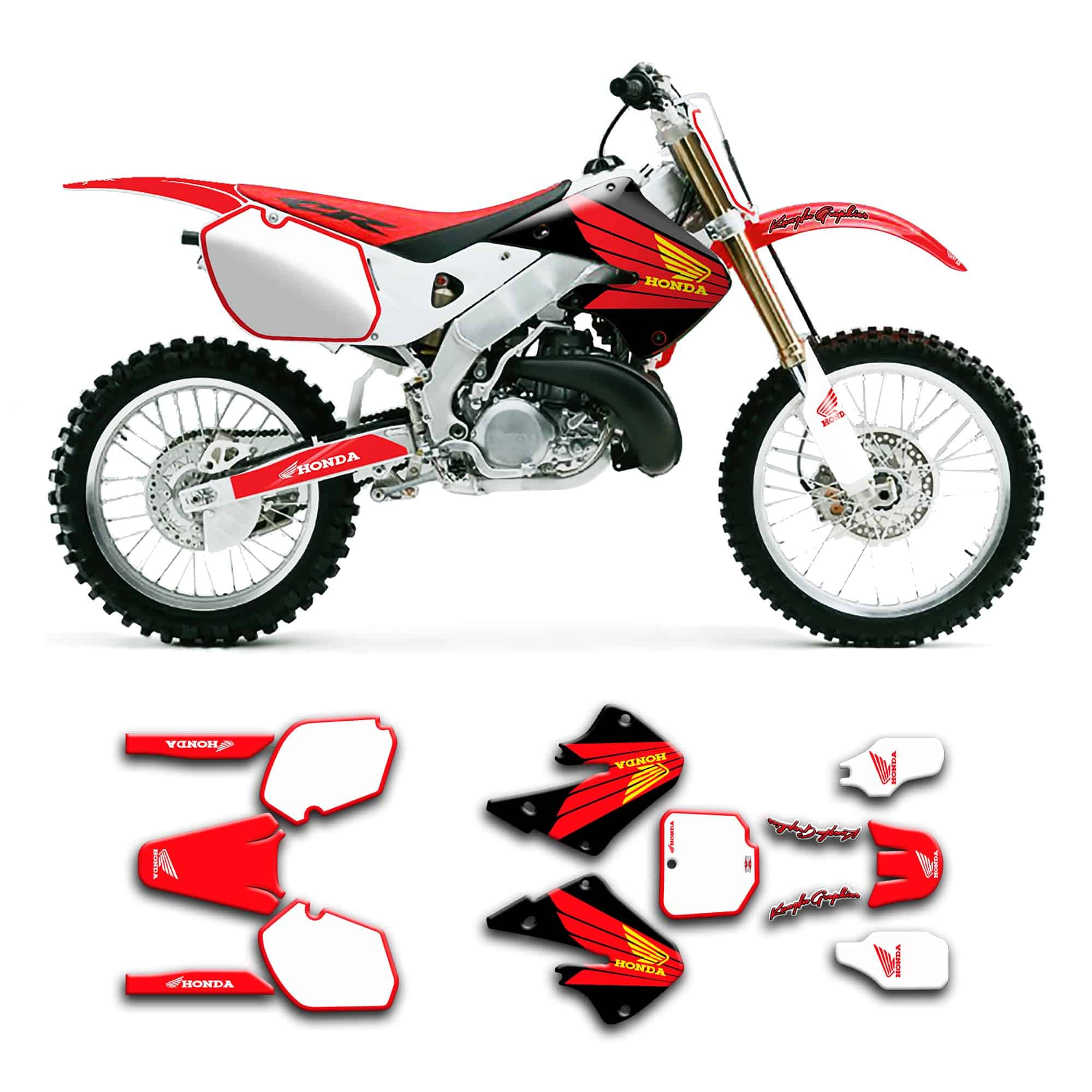 Kit de Calcomanías Kungfu Graphics para CR125 CR250 1997