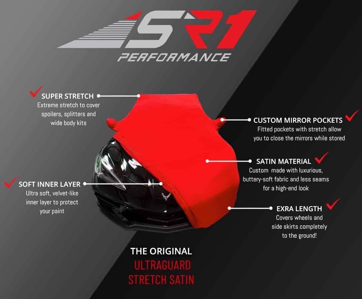 1997-2004 C5, Z06 Corvette Ultraguard Stretch -Gris/Negro - Imagen 4