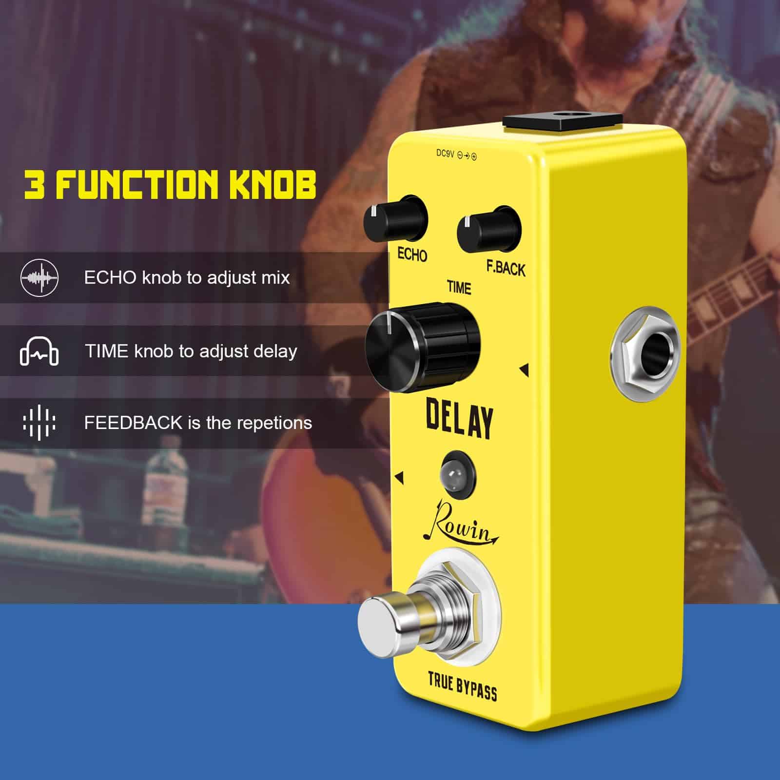 Pedal de Efecto de Retraso Analógico Vintage para Guitarra - Imagen 4