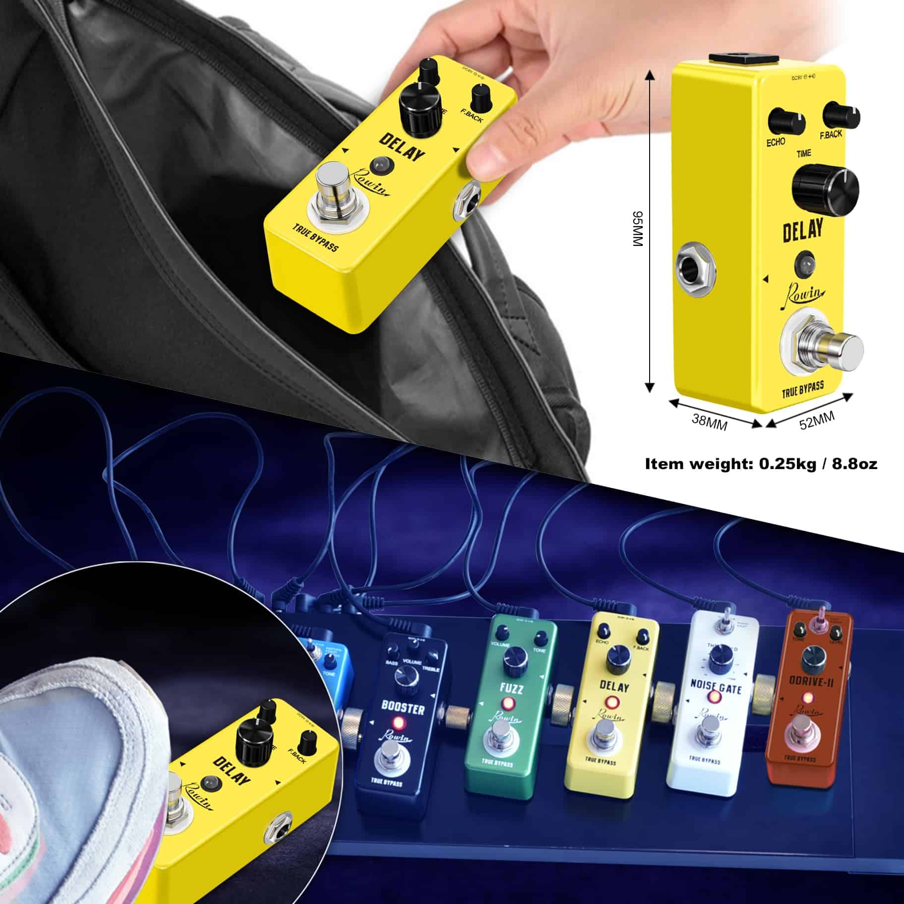 Pedal de Efecto de Retraso Analógico Vintage para Guitarra - Imagen 7