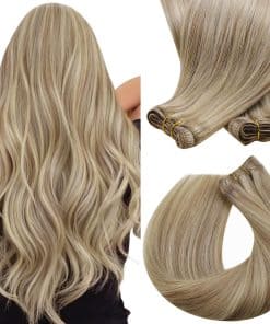 Extensiones de Cabello Cosido Rubias Extensiones de Cabello