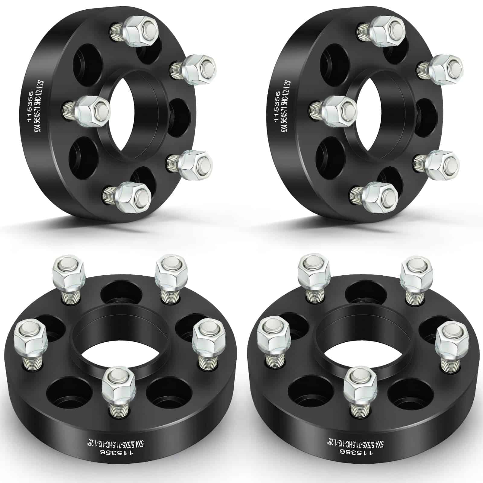 ECCPP 4X 1.25 pulgadas 5 adaptadores de rueda de lug